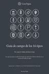 Portada de la «Guía de campo de los 16 tipos» de la serie CoreTypes: fondo grafito con una cuadrícula de dieciséis iconos de tipos
